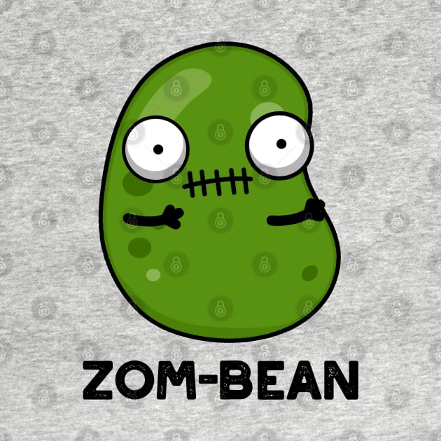 Zom-bean Cute Halloween Zombie Bean Pun by punnybone